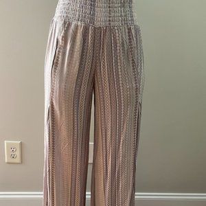 Rewash Lilac Pattern Split Leg Trousers XL